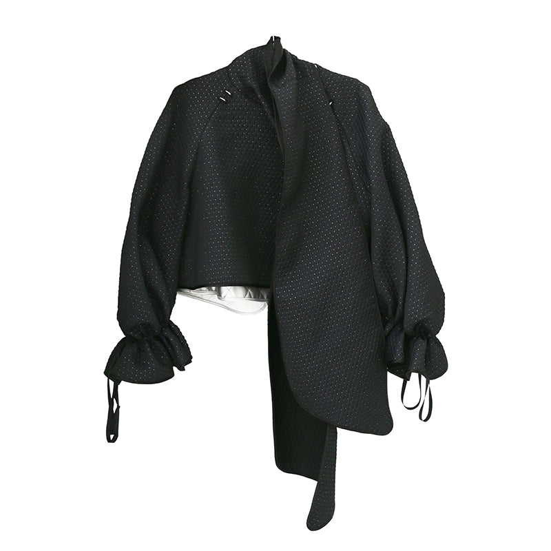 Cappotto con maniche brattee in cotone trapuntato T349