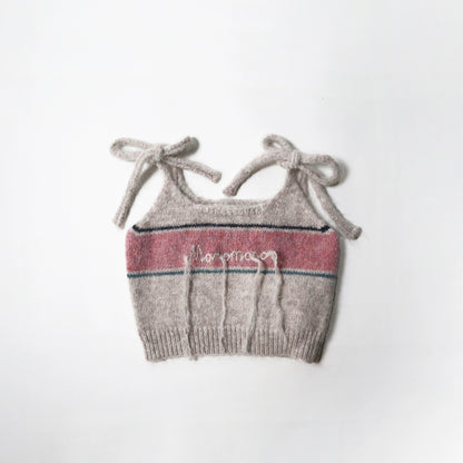 Tassel Strap Knitted Camisole Tank
