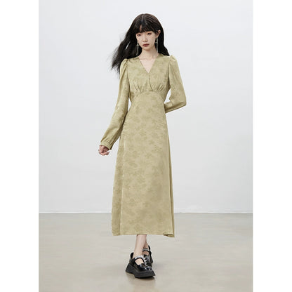 Autumn Chinese V-Neck Dress