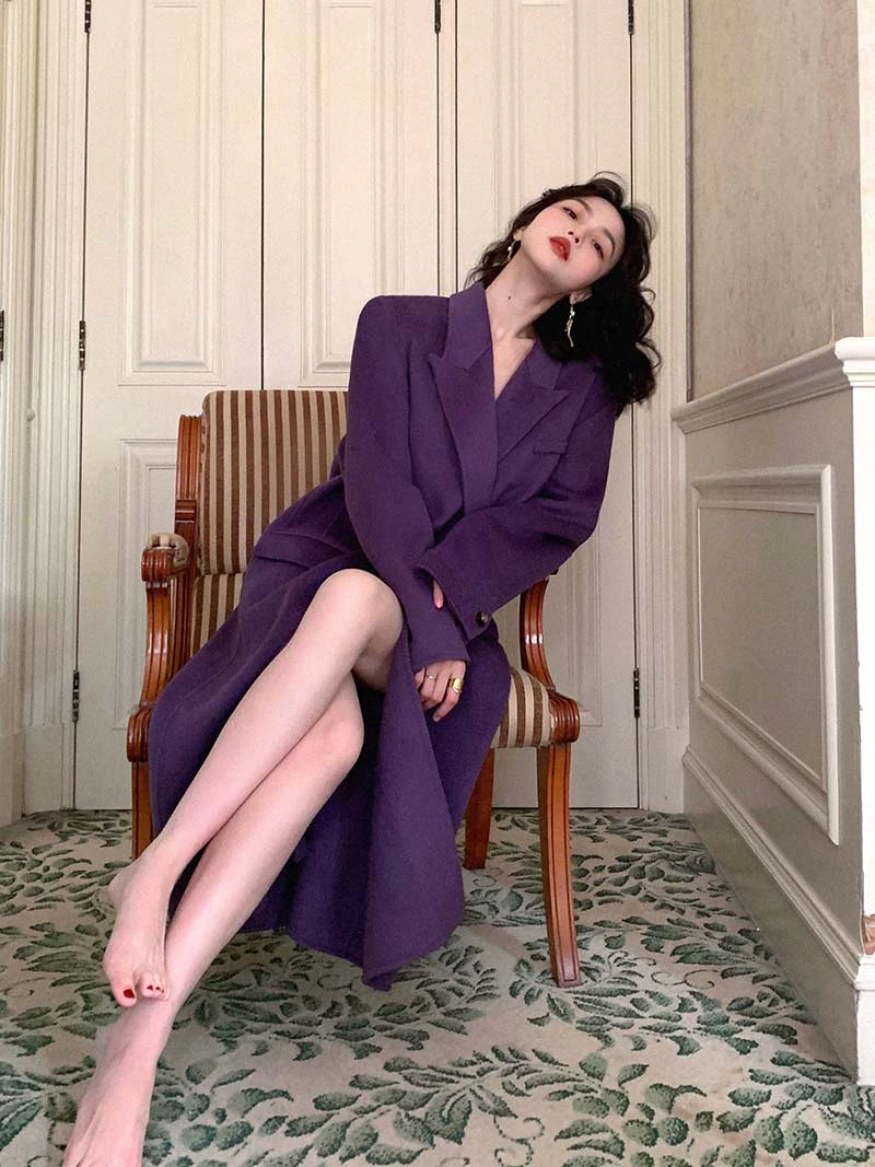 Classic Loose 100% Wool Double-Faced Coat – Retro Autumn/Winter