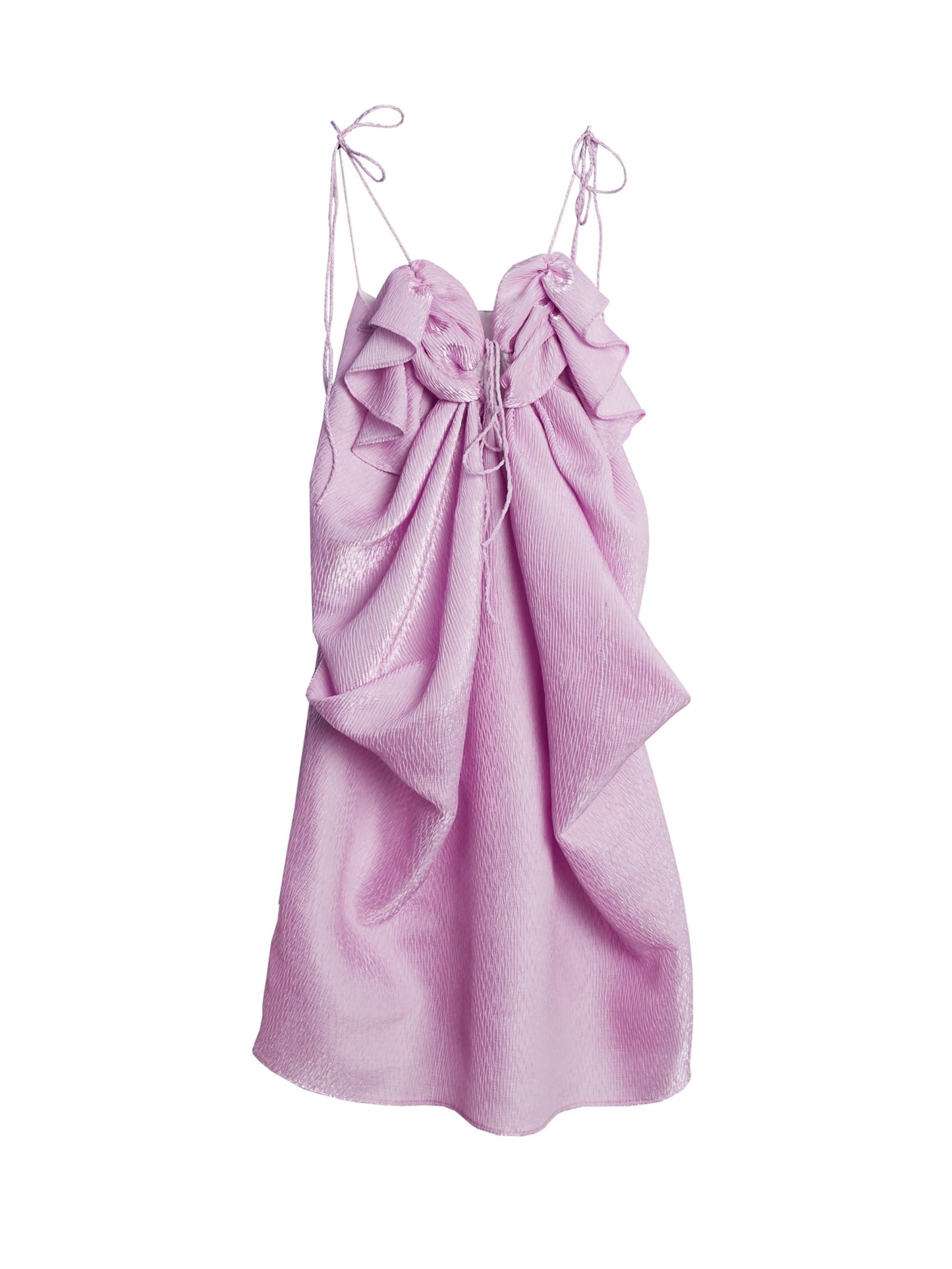Butterfly Style Cold Pink Pleated Camisole Skirt