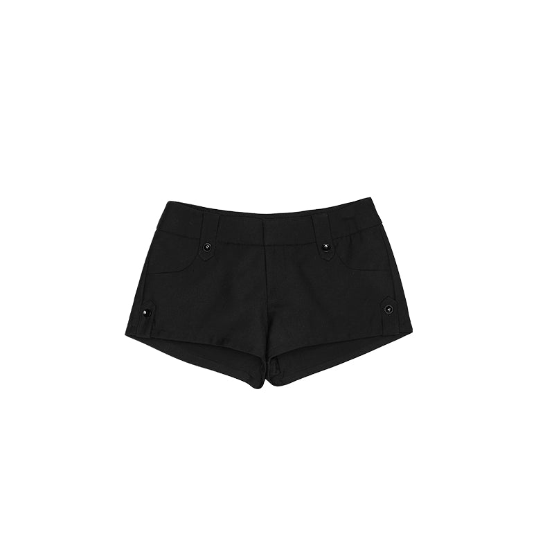 Low-Rise A-Line Suit Shorts – Chic & Versatile Outdoor Hot Pants