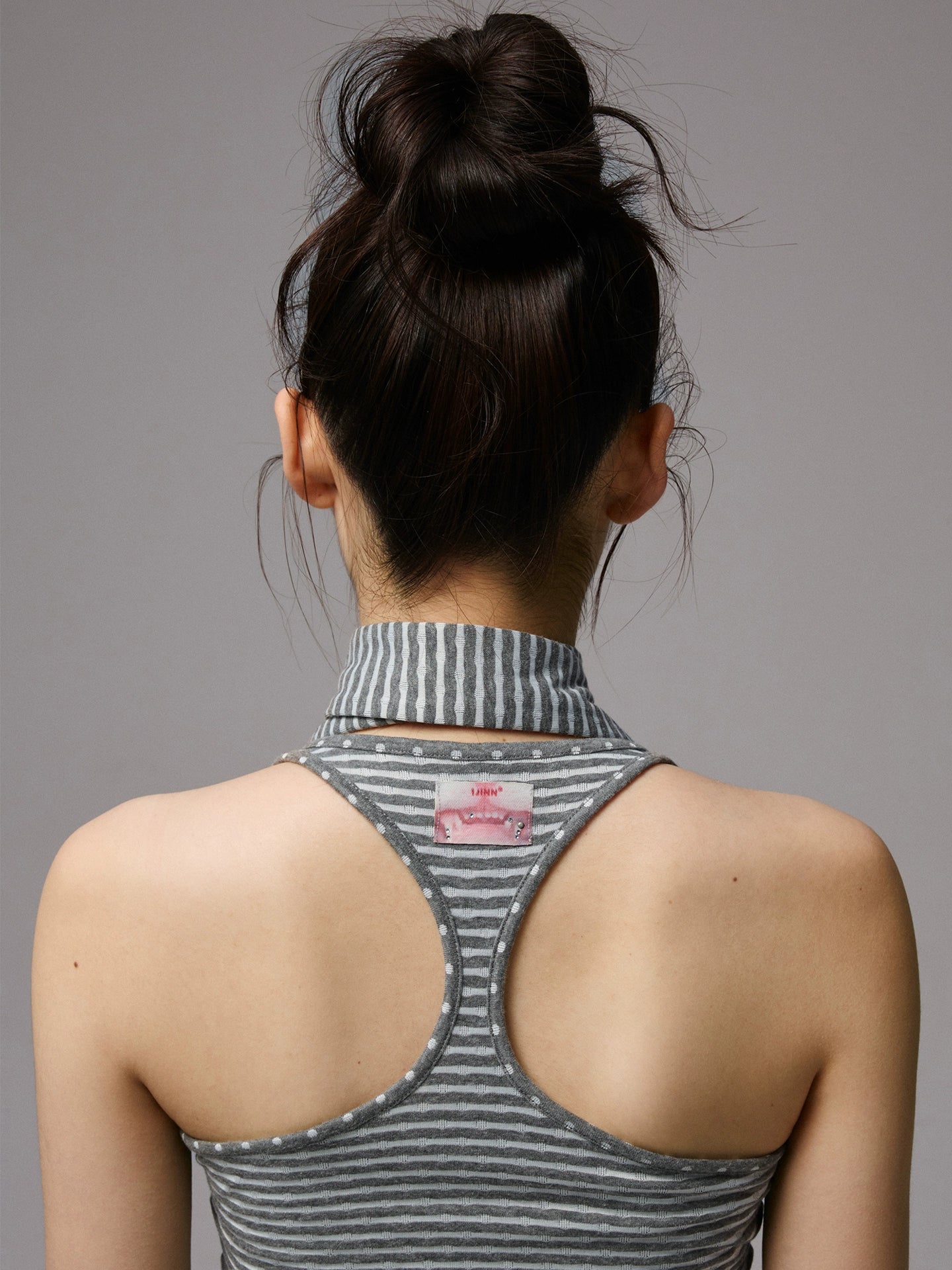 Polka Dot & Stripe Reversible Vest and High-Waist Cuffed Trouser Set