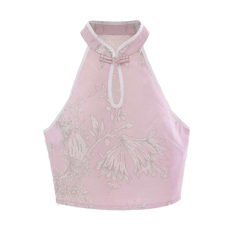 Blossom Satin Retro Vest