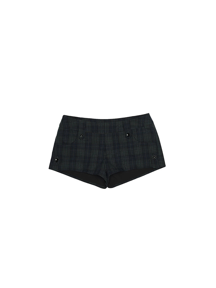 Low-Rise A-Line Suit Shorts – Chic & Versatile Outdoor Hot Pants