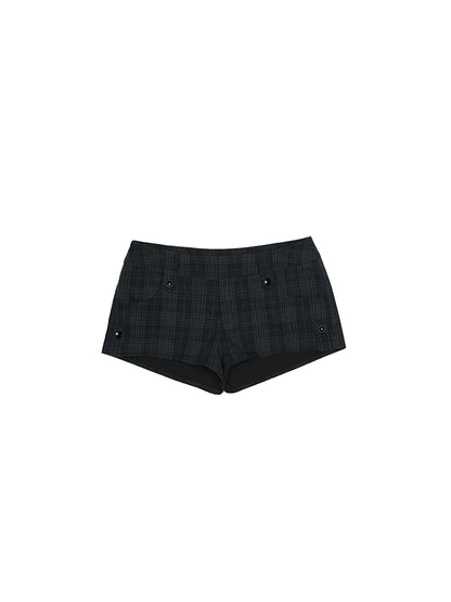 Low-Rise A-Line Suit Shorts – Chic & Versatile Outdoor Hot Pants