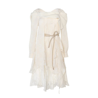 Haoyue White French Dress