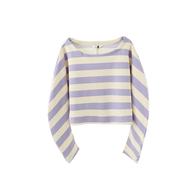 Taro Waffle Bubble T-shirt tricoté