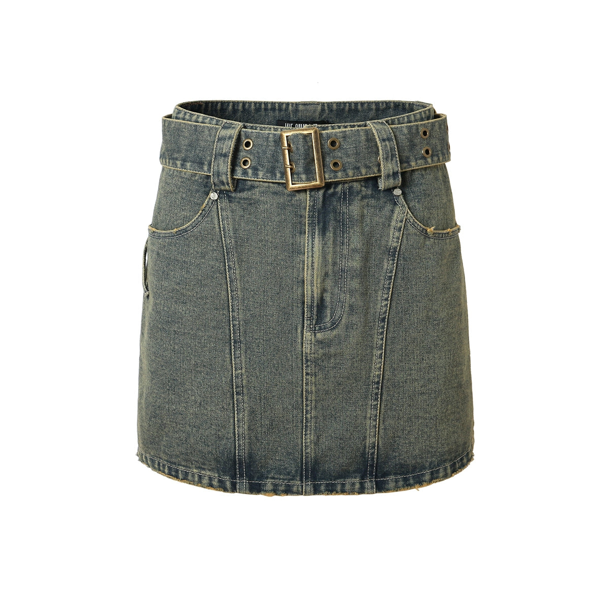 التصميم الأصلي Sense American Retro Anti Shining High Weist Tupicy Girl Split A-Line Denim Short Skirt Women