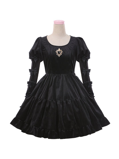 Velvet Vintage Maid Dress