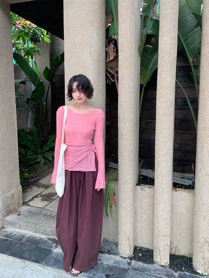 Shufeng Relaxed Wide-Leg Trousers – Hong Kong Retro Autumn Elegance