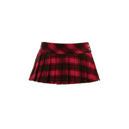 Checked Low-Waist A-Line Skirt – Early Autumn Slim Look