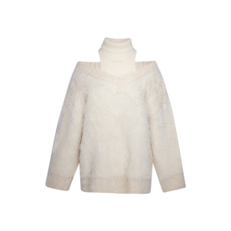 High Neck Mink Sweater