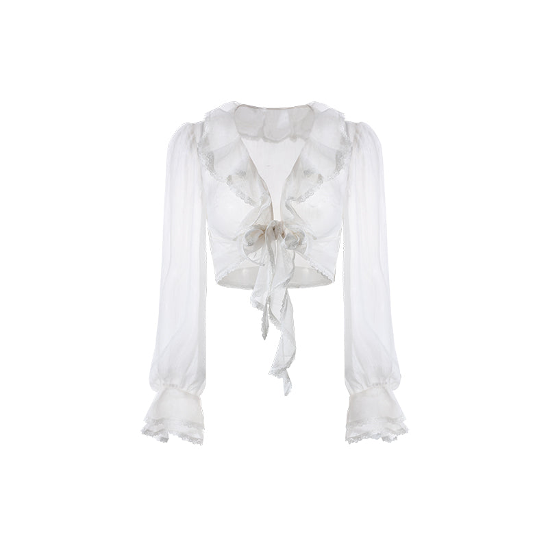 Enchanting Sunlit Flounce Top