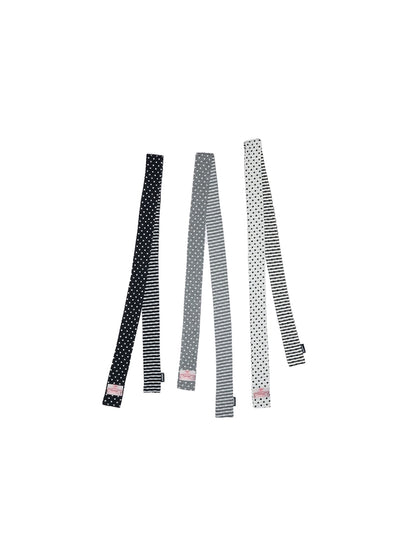 Reversible Polka Dot Stripe Scarf – Vintage Chic Small Neck Accessory