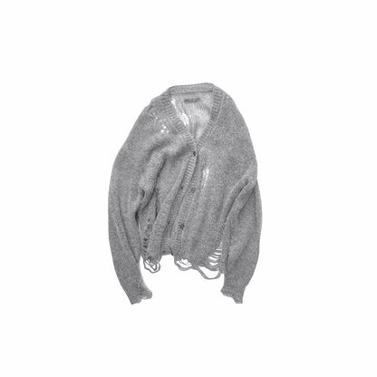 Star Cutout Mohair Cardigan