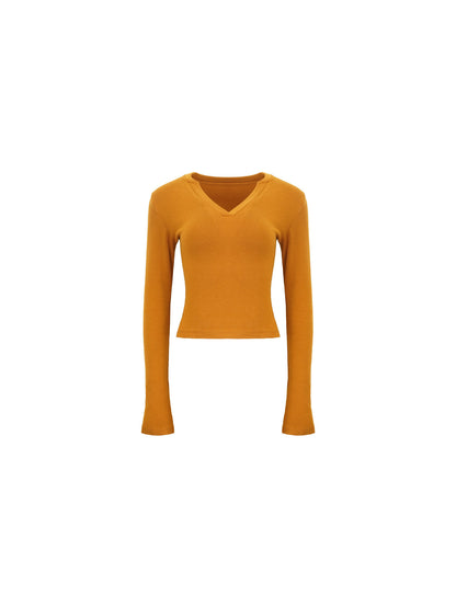 Slim-Fit V-Neck Thermal Top