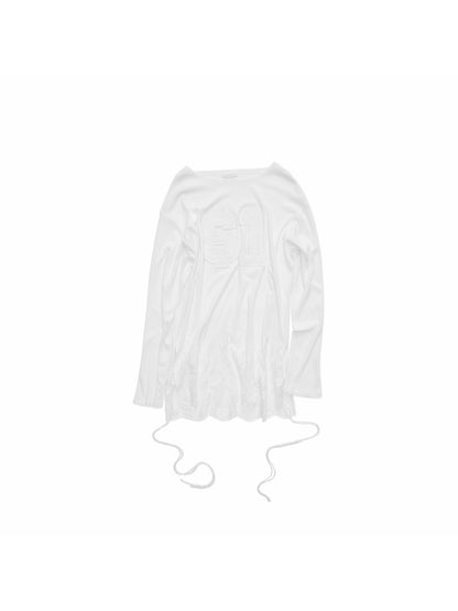 Appliqué Lace Panel Long Sleeve Tee