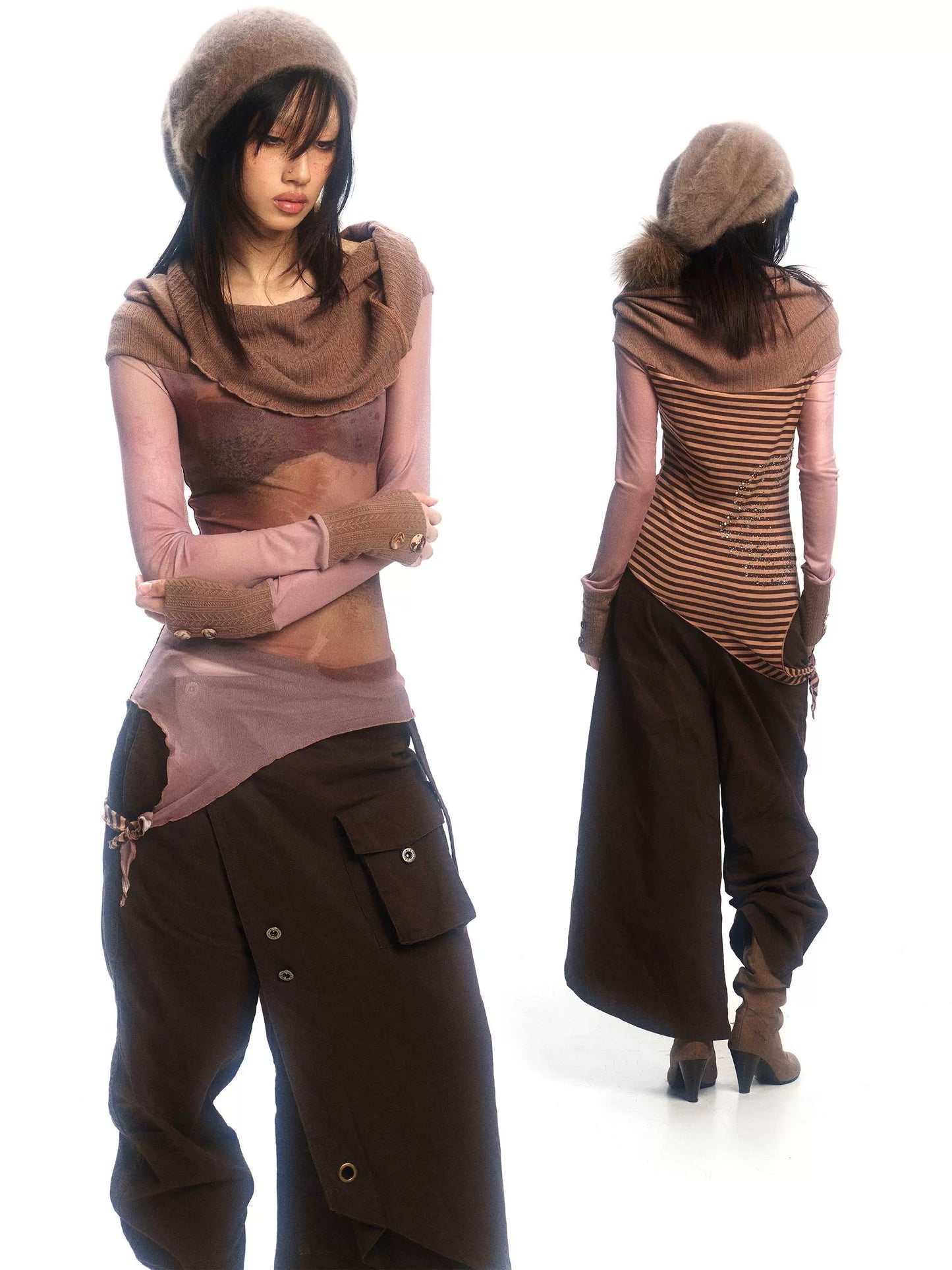 Floral Reversible Knit Top – Hand-Painted Artisan Feel