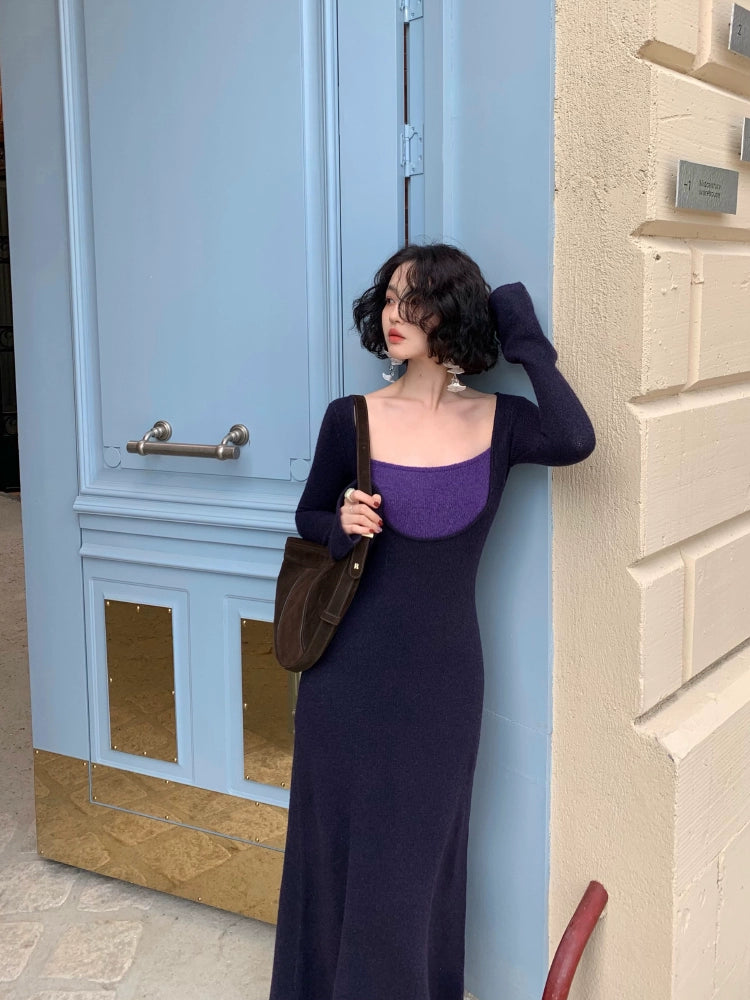 poem knit dress Black Knit Dress