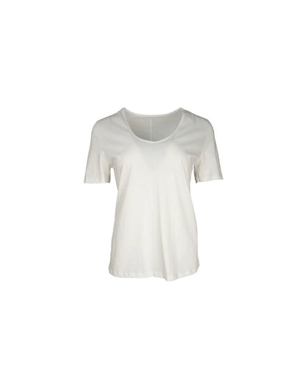 Solid Color U-Neck Crop T-Shirt