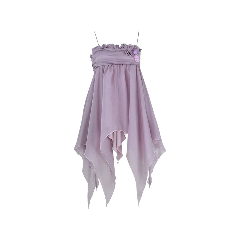 Cangyan Purple Pearl Strap Fairy Dress