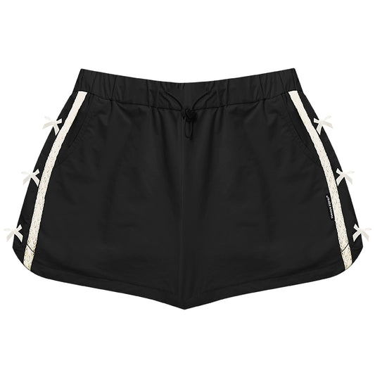 Retro Bow High Waist Slimming Sports Shorts | Summer Casual Style