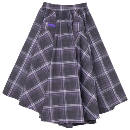 Girl Checker: Irregular Hem A-Line Skirt