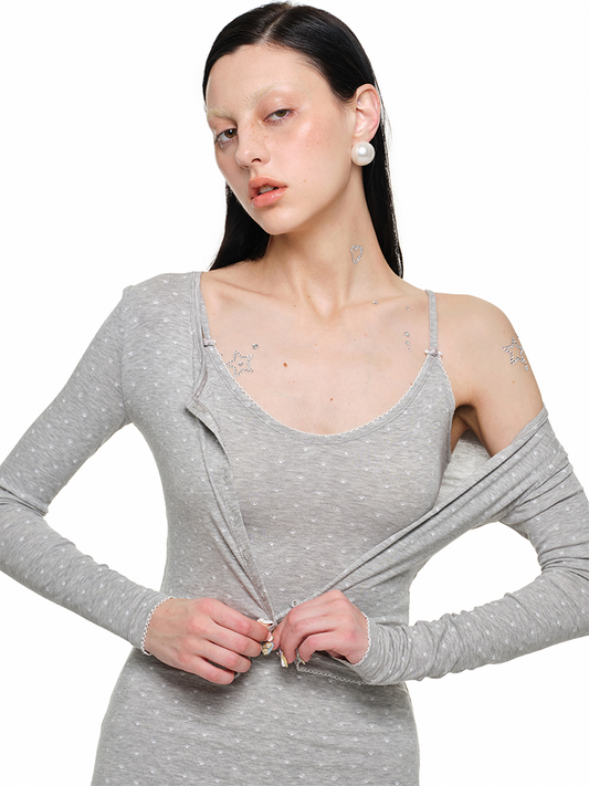 Polka Dot Cat Paw Knit Slip Dress – Waist Cinched Babes Fit