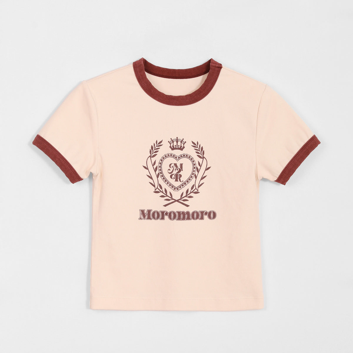 Contrast Round Neck Short T-shirt
