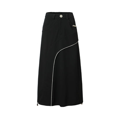 التصميم الأصلي أزياء مقطع قصير بولو رقبة سترة سروال عرضية نصف تنورة