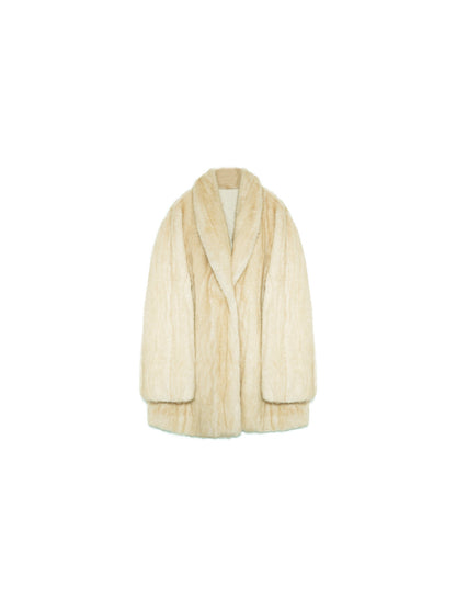 Twilight Clouds Plush Eco Fur Coat