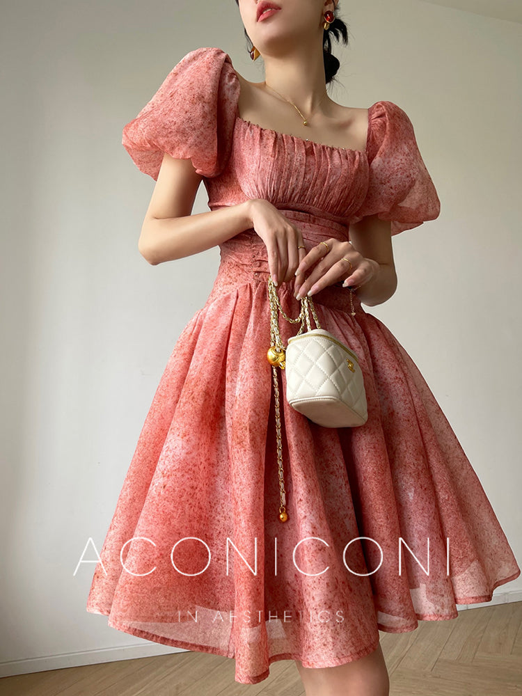 Romantic Sunset Rose Dress