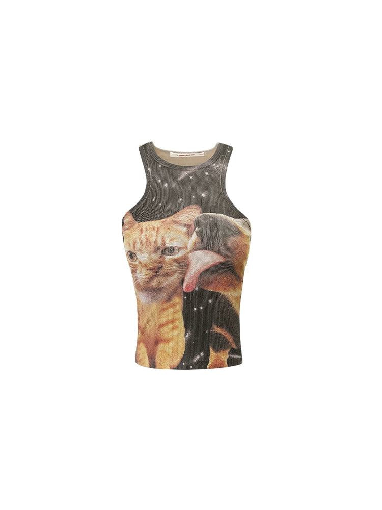 High Elastic Printed Tank Top