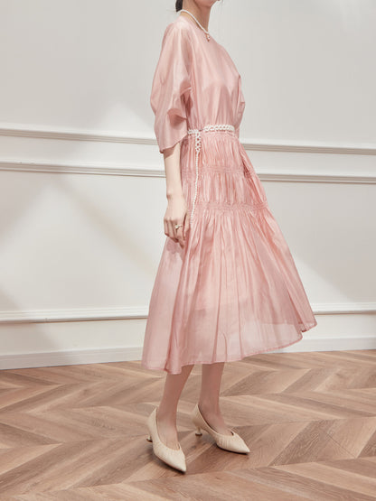 Gentle Pink French Holiday Dress