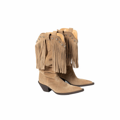 Suede Western Riding Boots