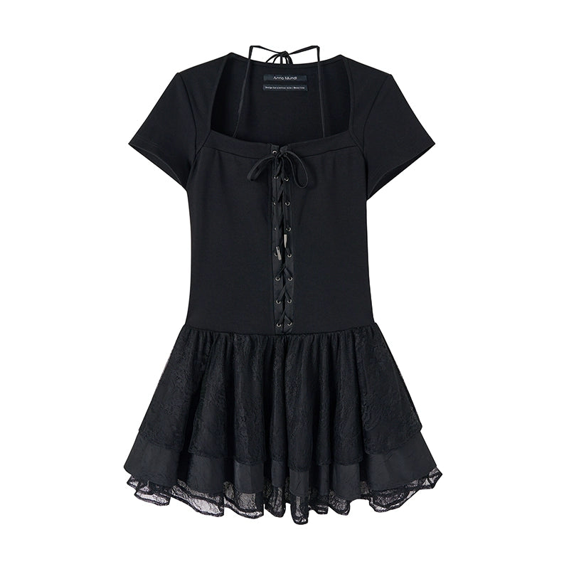 Cotton Lace Tie Up Summer Dress