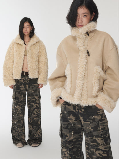Reversible Suede Shearling Coat