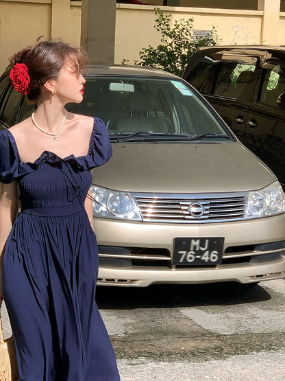 Chic Red Ruffle Dress: Summer Elegance in Mid-Length