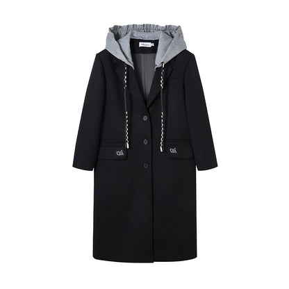 Cappello staccabile -Woolen Mid -Lenge Coat