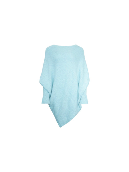 Starry Night Sea Salt Rabbit Fur Blend Batwing Sweater