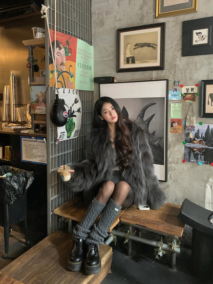 Faux Fur Coat – High-End Celebrity Warm Winter Jacket