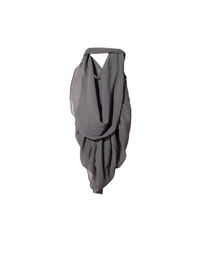 Pleated Tie-Neck Vest | Sculptural Urban Artist Top