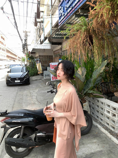 Linen Lyocell Camisole & Smock Two-Piece Set