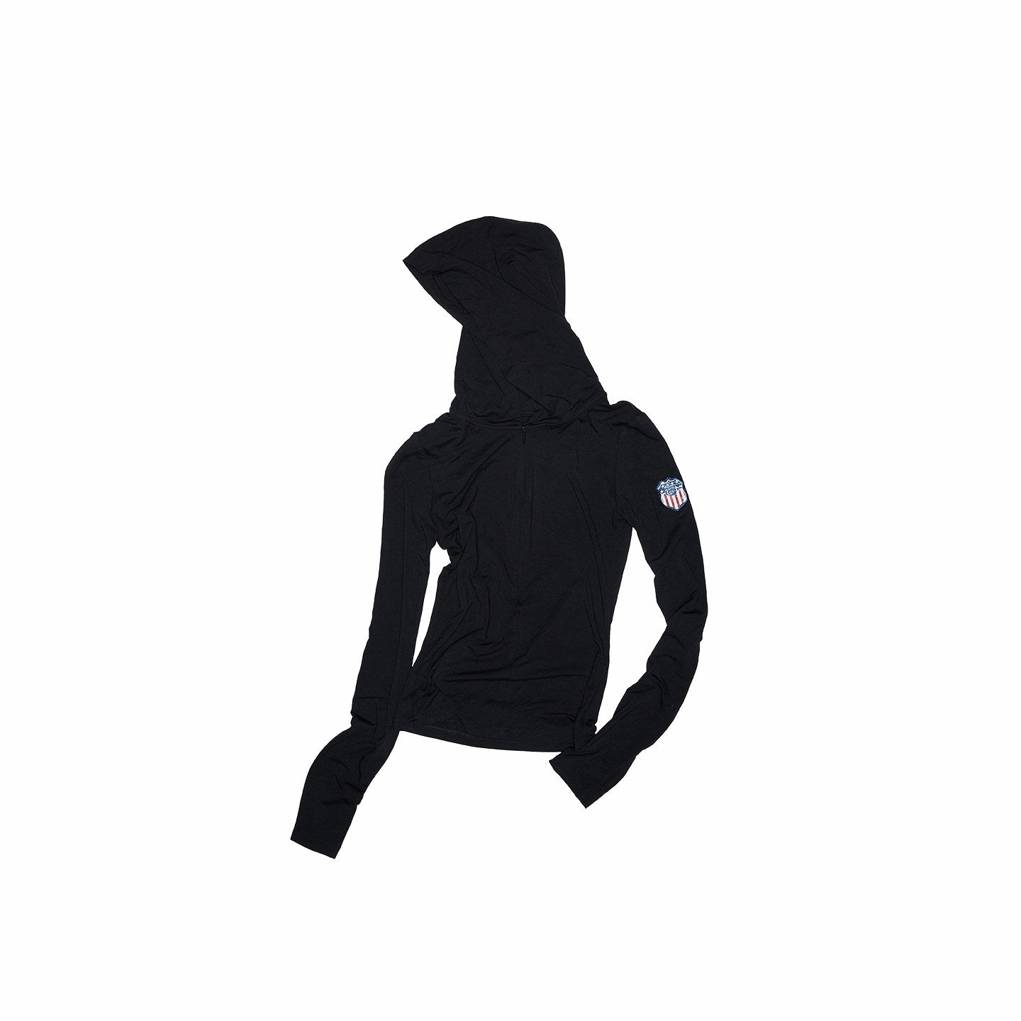 Zip-Front Hooded Slim-Fit Top