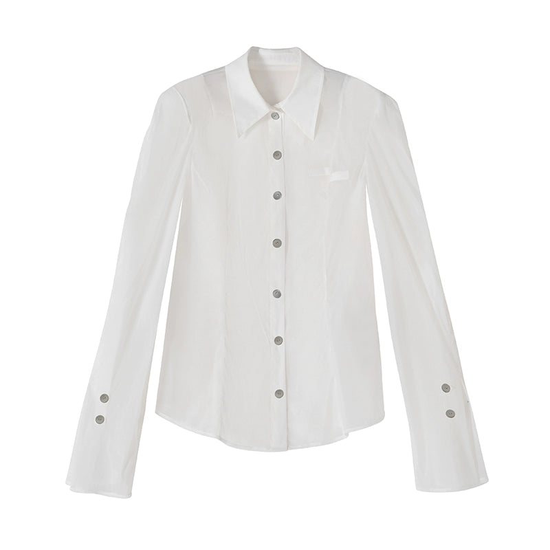 Summer Organza Suncreen Shirt: lâche