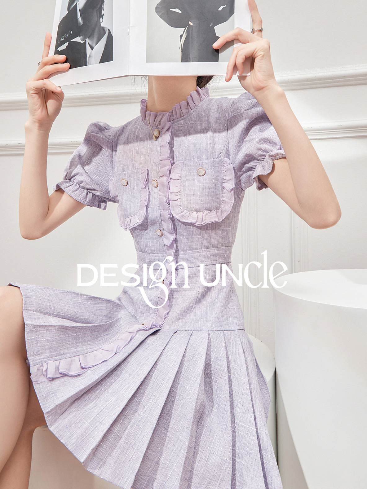 Purple Luxe French Summer Dress.