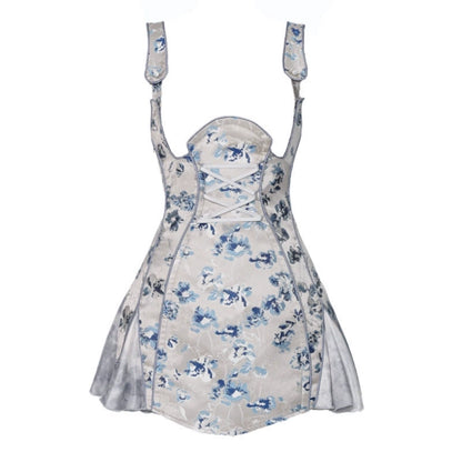 Gothic Jacquard Strap Dress – Chic Short Slip Dress