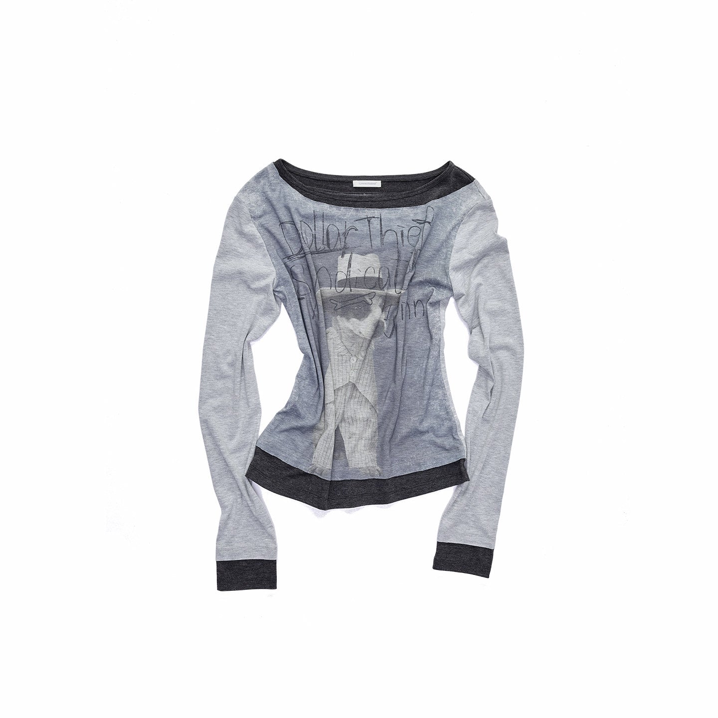 Cat & Dog Off-Shoulder Layered Tee