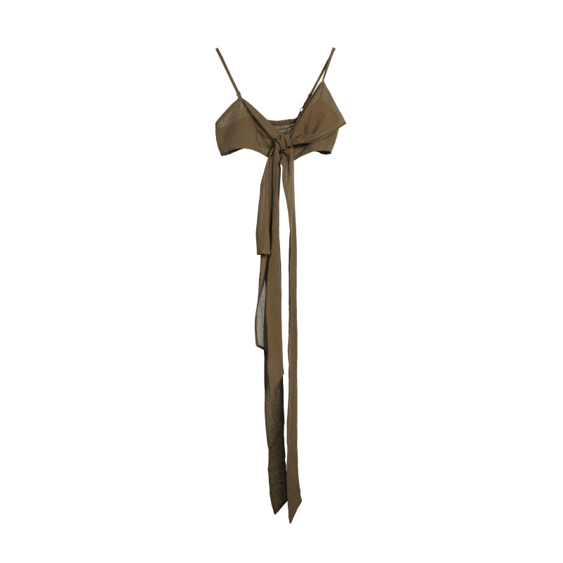 Brown Bow Strap Fairy Top: Autumn